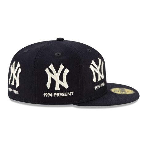 New Era 59Fifty New York Yankees Logo Progression Dark Navy Limited Edition Fitted Hat - Image 3