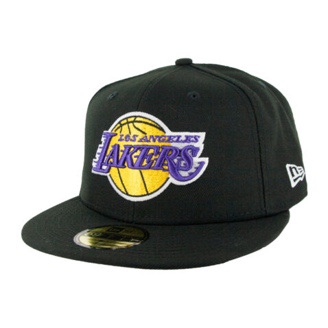 New Era Los Angeles Lakers Champion Banner BK Black Front Right