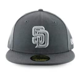 New Era 59Fifty San Diego Padres  Fitted Hat Graphite Graphite White