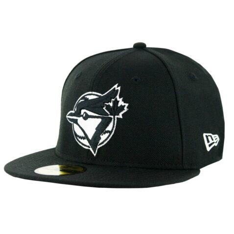 New Era Toronto Blue Jays Cooperstown 1993 Logo Black White 59Fifty Fitted Hat Left Front