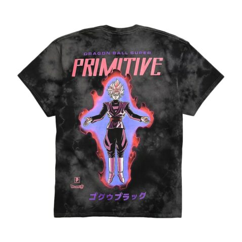 PRMTV x DBZS Goku BK Rose Wash T-Shirt Black Rear