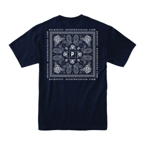 Primitive Bandana Tee Navy Rear