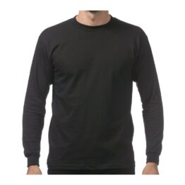 Pro Club Plain Long Sleeve T- Shirt Black