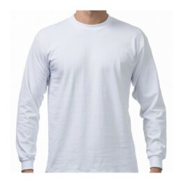 Pro Club Plain Long Sleeve T- Shirt White