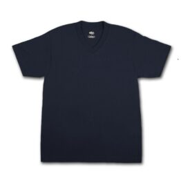 Shaka V Neck Plain T-Shirt Navy