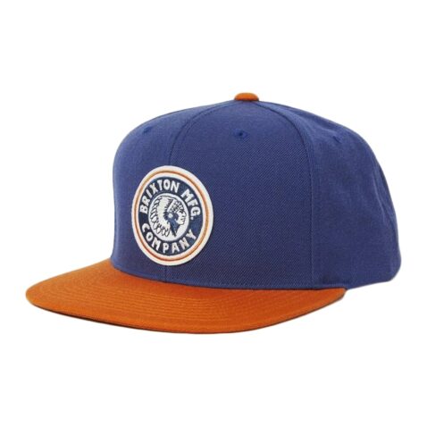 Brixton Rival MP Snapback Joe Blue-Burnt Orange Front Right