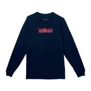 DeathWish Deathspray Long Sleeve T-Shirt Navy-Red