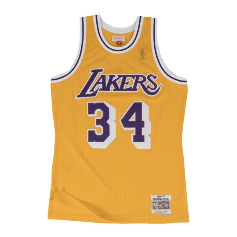 Mitchell Ness Los Angeles Lakers Shaquille Oneal 1996 Swingman Jersey Front