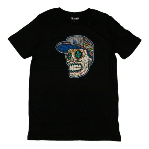 New Era Los Angeles Dodgers Headwear Hookup Sugar Skull T-Shirt Black