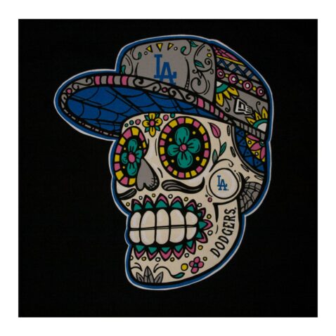 New Era Los Angeles Dodgers Headwear Hookup Sugar Skull T-Shirt Black Design