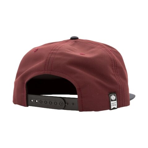 Salty Crew Alpha Tech 5 Panel Hat Burgundy-Navy Rear