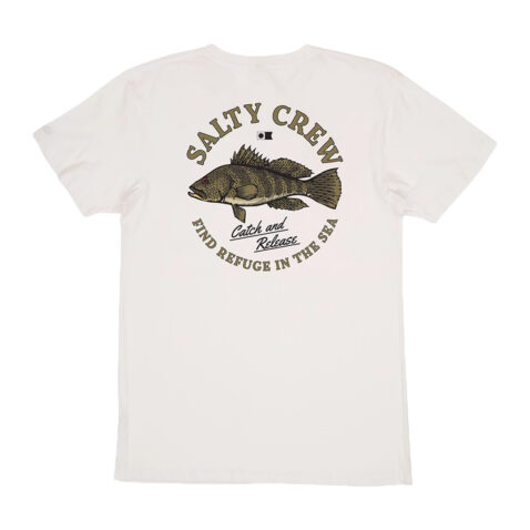 Salty Crew Baybass Short Sleeve T-Shirt White Rear