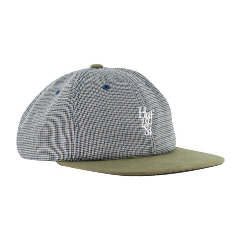 HUF Micro Houndstooth 6 Panel HHUF Micro Houndstooth 6 Panel Hat Green Front Right