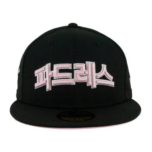 New Era 59Fifty San Diego Padres Hangul Black Pink Fitted Hat Front