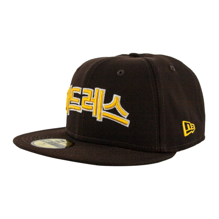 New Era 59Fifty San Diego Padres Hangul Burnt Wood Brown Gold White Fitted Hat 2 New Era 59Fifty San Diego Padres Hangul Burnt Wood Brown Gold White Fitted Hat 2