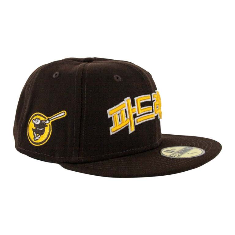 New Era 59Fifty San Diego Padres Hangul Burnt Wood Brown Gold White Fitted Hat 3 New Era 59Fifty San Diego Padres Hangul Burnt Wood Brown Gold White Fitted Hat 3