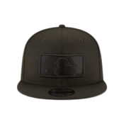New Era 9Fifty Basic MLB Logo Blackout Snapback Hat Black Front
