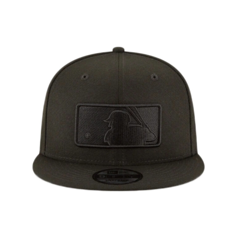 New Era 9Fifty Basic MLB Logo Blackout Snapback Hat Black Front New Era 9Fifty Basic MLB Logo Blackout Snapback Hat Black Front