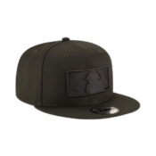 New Era 9Fifty Basic MLB Logo Blackout Snapback Hat Black Front Right