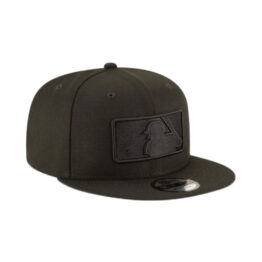 New Era 9Fifty MLB League Logo Umpire Blackout Snapback Hat Black