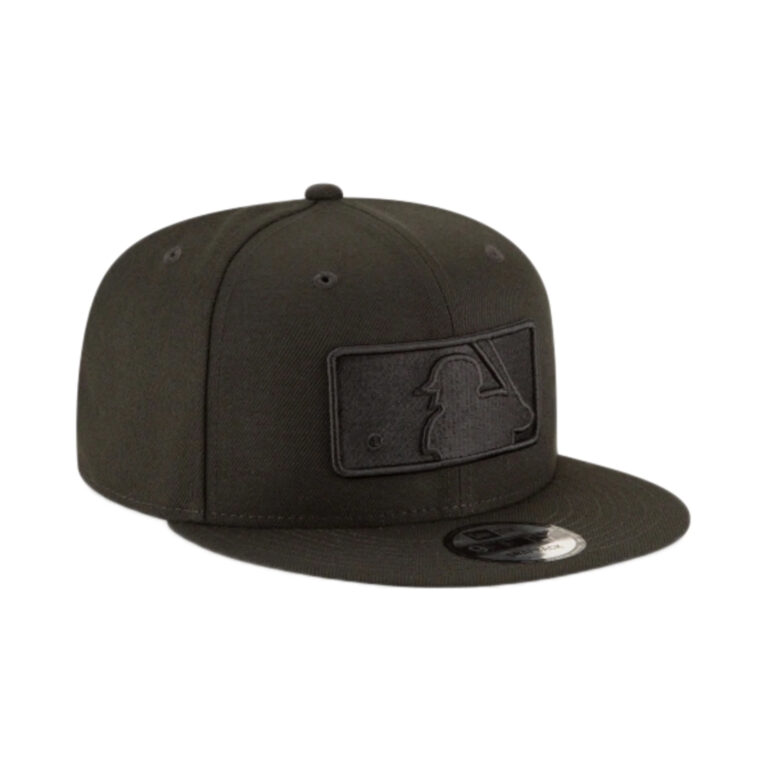 New Era 9Fifty Basic MLB Logo Blackout Snapback Hat Black Front Right New Era 9Fifty Basic MLB Logo Blackout Snapback Hat Black Front Right