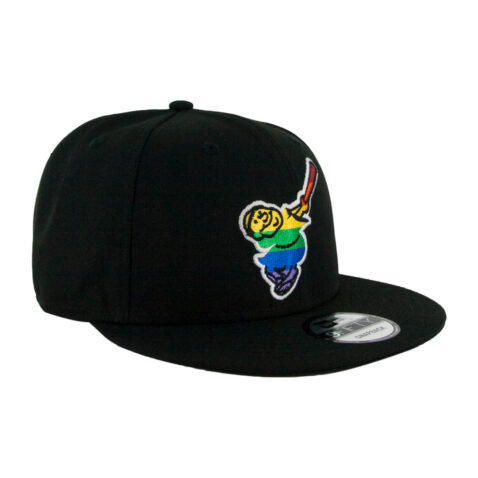 New Era 9Fifty San Diego Padres Friar Pride Black Rainbow Snapback Hat New Era 9Fifty San Diego Padres Friar Pride Black Rainbow Snapback Hat Front Left
