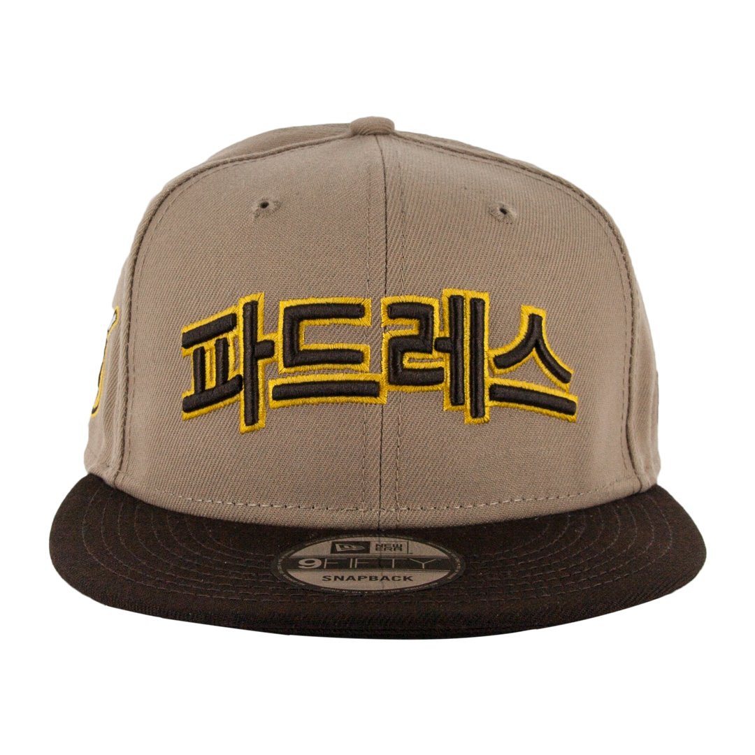 New Era 9Fifty San Diego Padres Hangul Alternate Two Tone Camel Tan Burnt  Wood Snapback Hat - Billion Creation