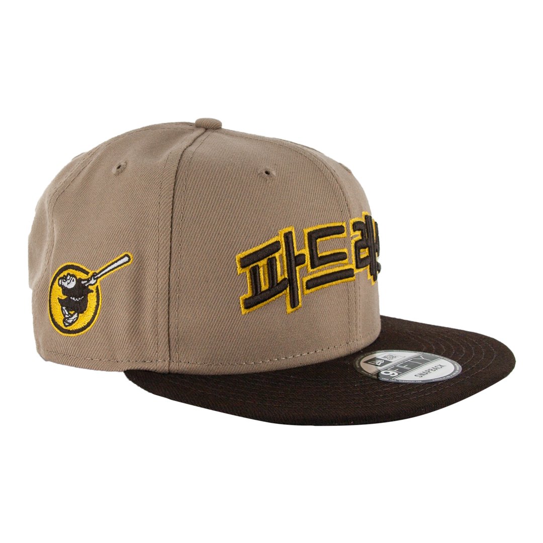 New Era 9Fifty San Diego Padres Hangul Alternate Two Tone Camel Tan Burnt  Wood Snapback Hat - Billion Creation