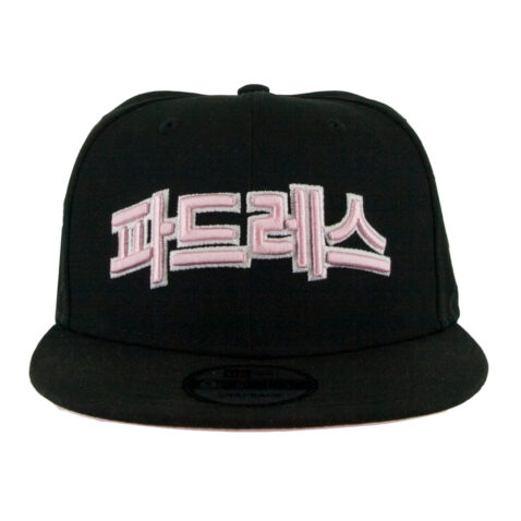 New Era 9Fifty San Diego Padres Hangul Black Pink Snapback Hat Front