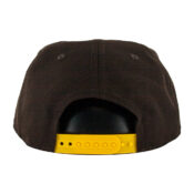 New Era 9Fifty San Diego Padres Hangul Burnt Wood Brown Gold White Snapback Hat 4