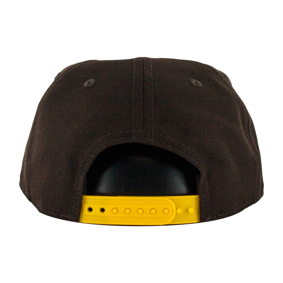 New Era 9Fifty San Diego Padres Hangul Burnt Wood Brown Gold White Snapback Hat New Era 9Fifty San Diego Padres Hangul Burnt Wood Brown Gold White Snapback Hat 4
