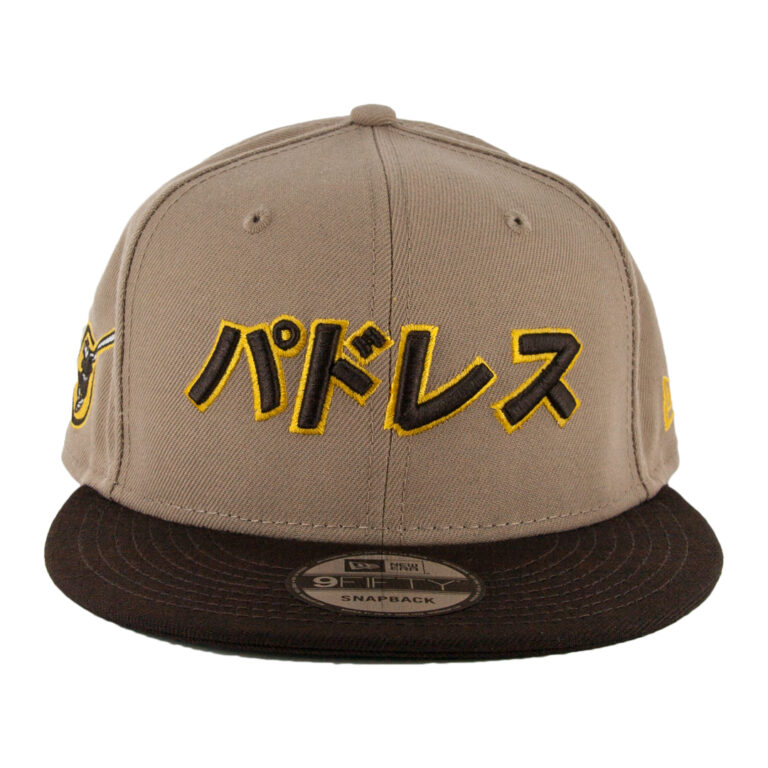 New Era 9Fifty San Diego Padres Katakana 2 Alternate Two Tone Camel Tan Burnt Wood Brown Snapback Hat 1 New Era 9Fifty San Diego Padres Katakana 2 Alternate Two Tone Camel Tan Burnt Wood Brown Snapback Hat 1