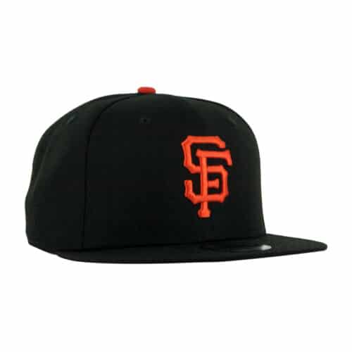 New Era Basic San Francisco Giants Game Snapback Hat Black Front Left