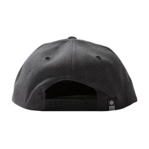 Salty Crew Bruce 6-Panel Snapback Hat Dark Heather Black Rear