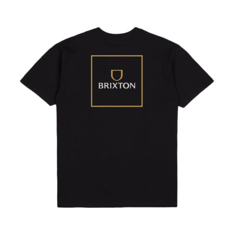 Brixton Alpha Square Short Sleeve T-Shirt Black Lemon Curry Rear