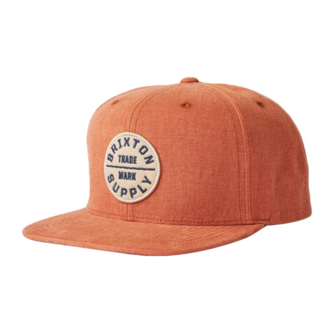 Brixton Oath III Snapback Hat Caramel Front Right