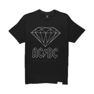 Diamond x ACDC Back In Black T-Shirt Black
