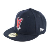 New Era 59Fifty Los Angeles Angels of Anaheim Upside Down Logo Red White Fitted Hat Front Right