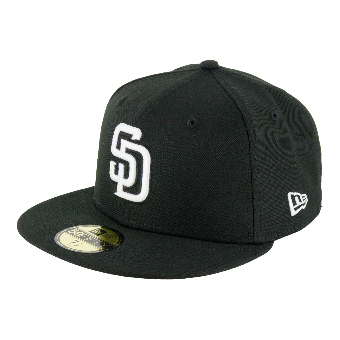 New Era 59FIFTY Black Soutache San Diego Padres Hat - Black, Gold Black / 7 3/4
