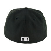 New Era 59Fifty San Diego Padres Black White Black Fitted Hat Rear