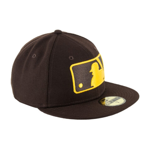 New Era 59Fifty San Diego Padres Switch Burnt Wood Brown Gold Hat New Era 59Fifty San Diego Padres Switch Burnt Wood Brown Gold Hat Front Left