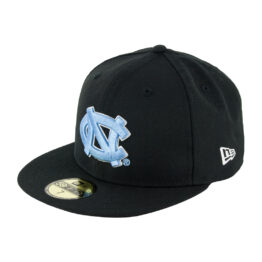 New Era 59Fifty University Of North Carolina Tar Heels Black Blue White Fitted Hat