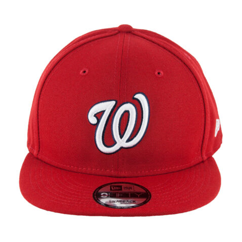 New Era Basic Washington Nationals Game Snapback Hat Red Front