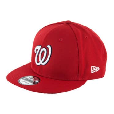 New Era Basic Washington Nationals Game Snapback Hat Red Front Right