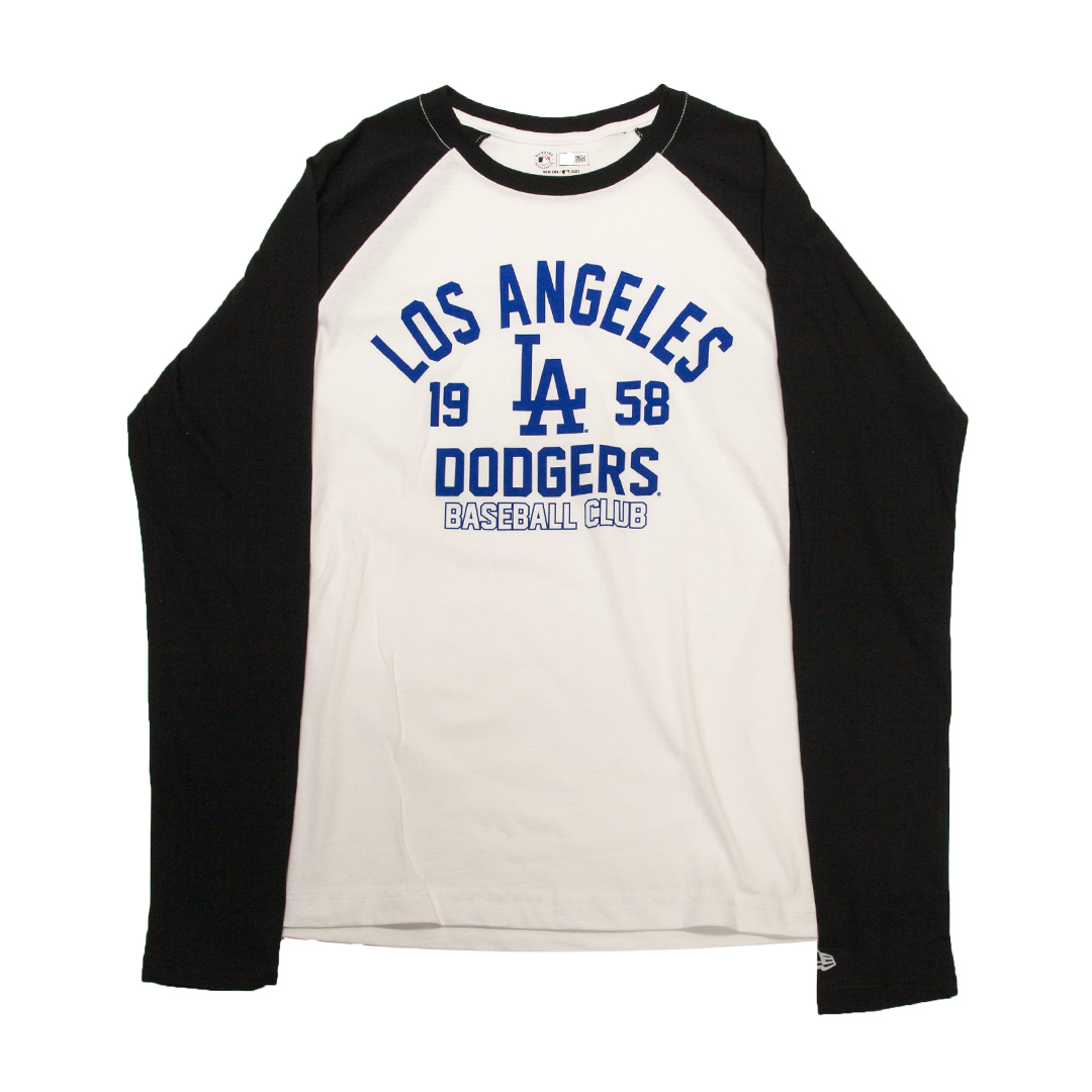New Era Los Angeles Dodgers Long Sleeve T-Shirt White-Black