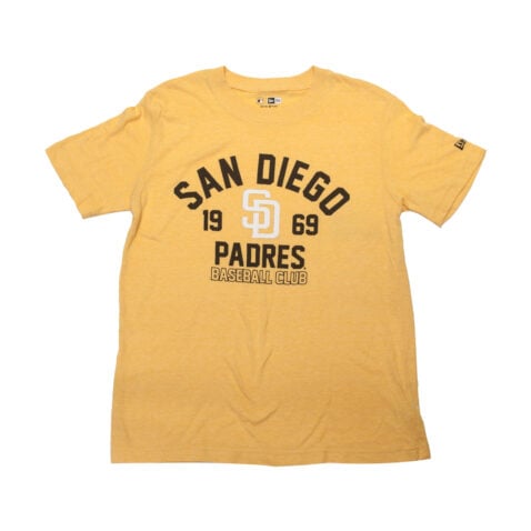 New Era San Diego Padres Team Arch Short Sleeve T-Shirt Yellow Gold