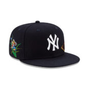 New Era x FELT 59Fifty New York Yankees Navy White Fitted Hat Limited Edition Front Left