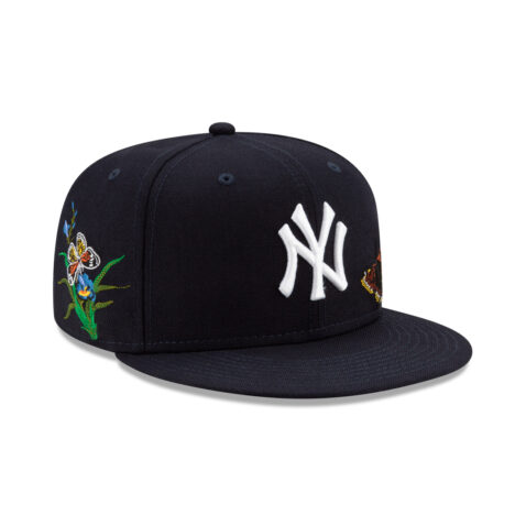New Era x FELT 59Fifty New York Yankees Navy White Fitted Hat Limited Edition Front Left