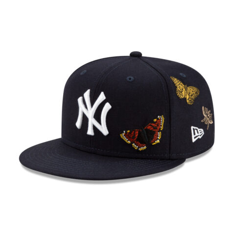 New Era x FELT 59Fifty New York Yankees Navy White Fitted Hat Limited Edition Front Right