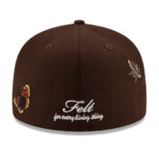 New Era x FELT 59Fifty San Diego Padres Brown Gold Fitted Hat Limited Edition Rear